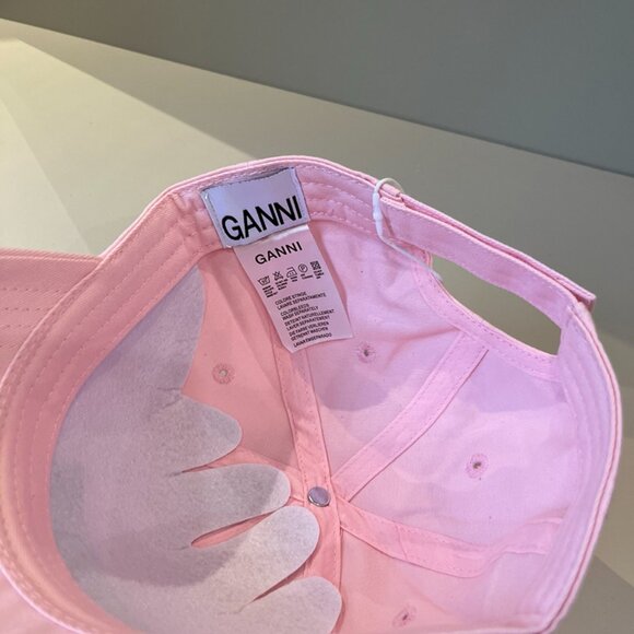 Ganni Light Pink Baseball Cap - Picture 8 of 8